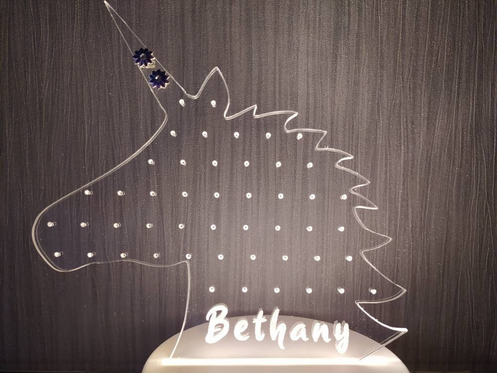 Personalised Unicorn Acrylic Earring Holder