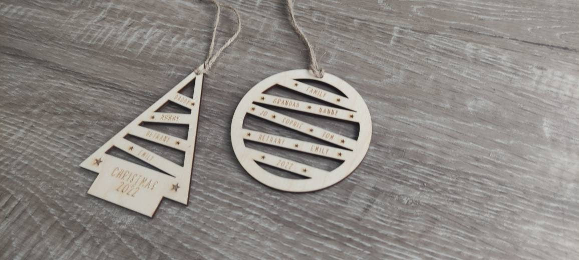 Personalised Family Christmas Tree Decoration