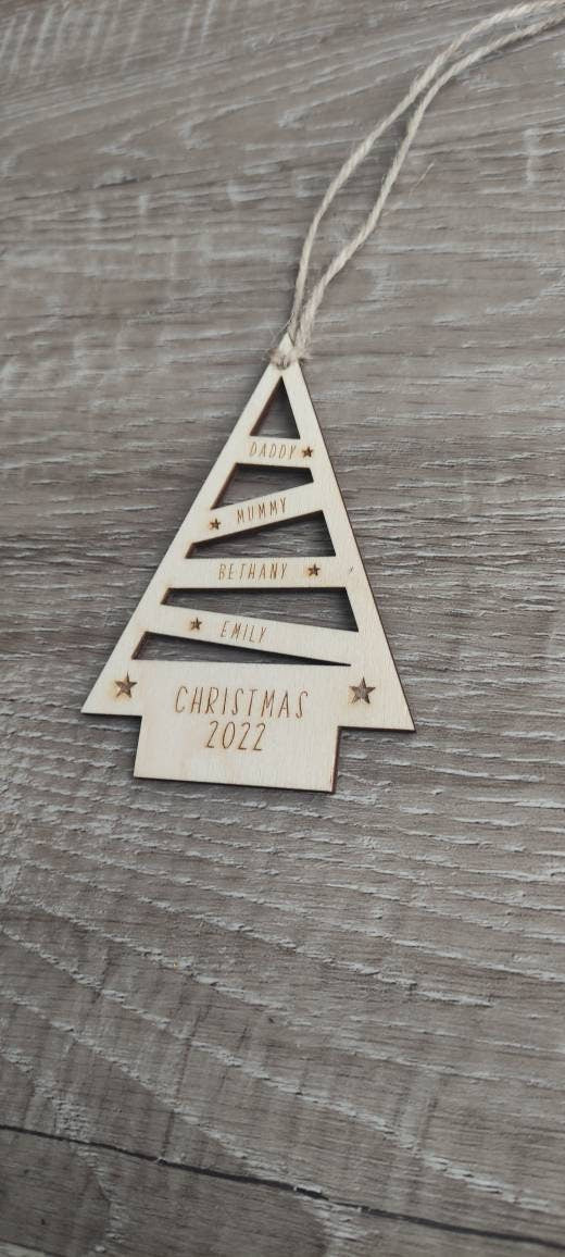 Personalised Family Christmas Tree Decoration