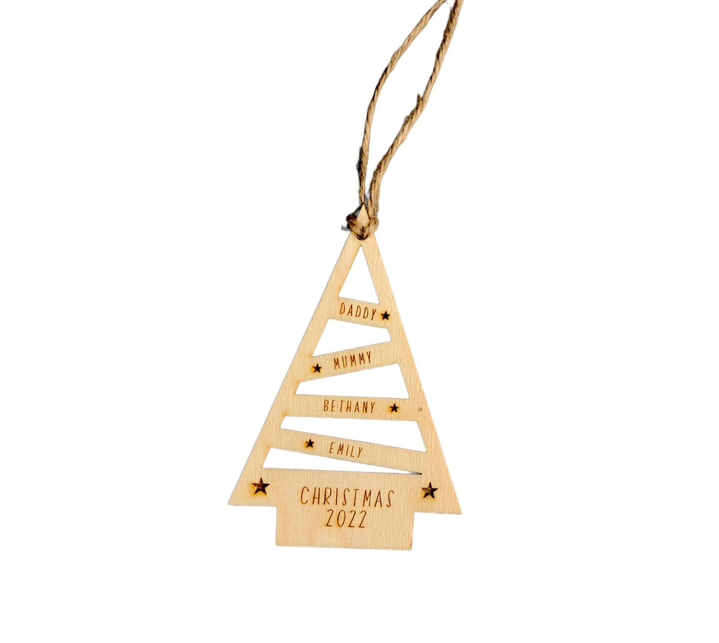 Personalised Family Christmas Tree Decoration