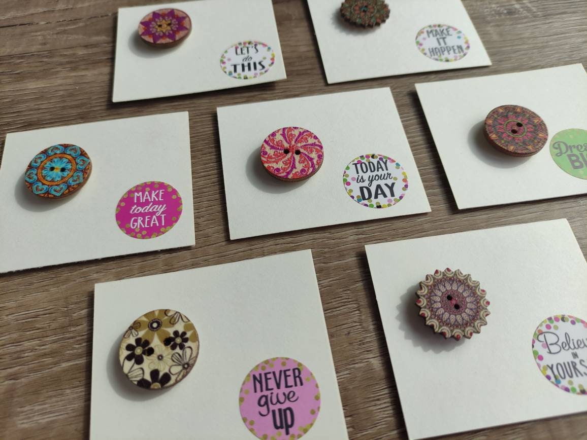 Button Needle Minder, different, styles designs and colours 