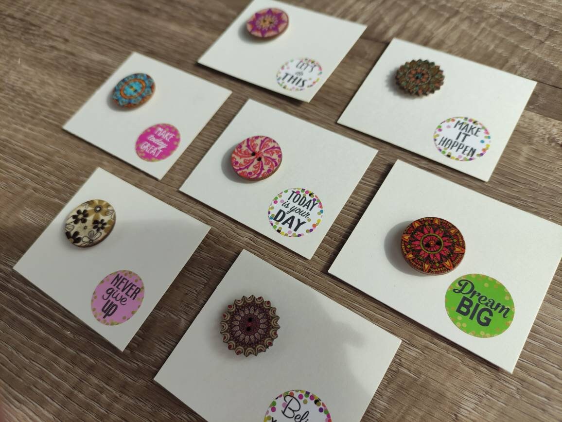 Button Needle Minder, different, styles designs and colours 