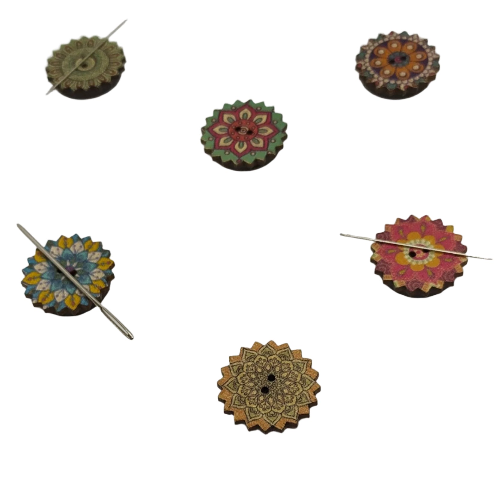 Button Needle Minder, different, styles designs and colours 