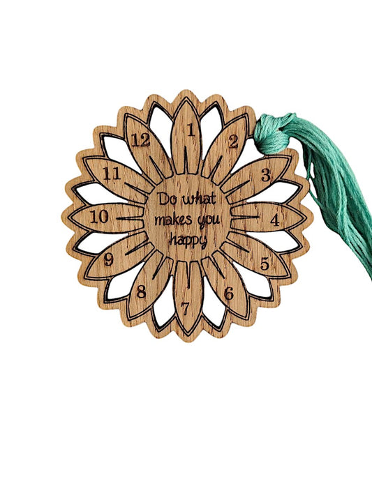Personalised Flower Cross Stitch Thread Holder | Reusable Floss Organiser