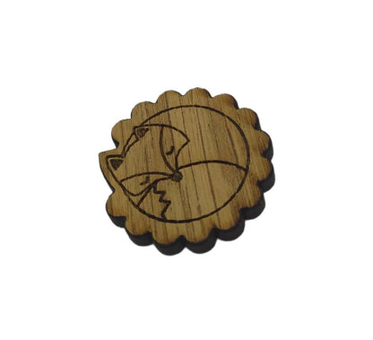 Fox Needle Minder with a strong magnet, designed to keep your needles organized while working on embroidery or cross stitch projects.