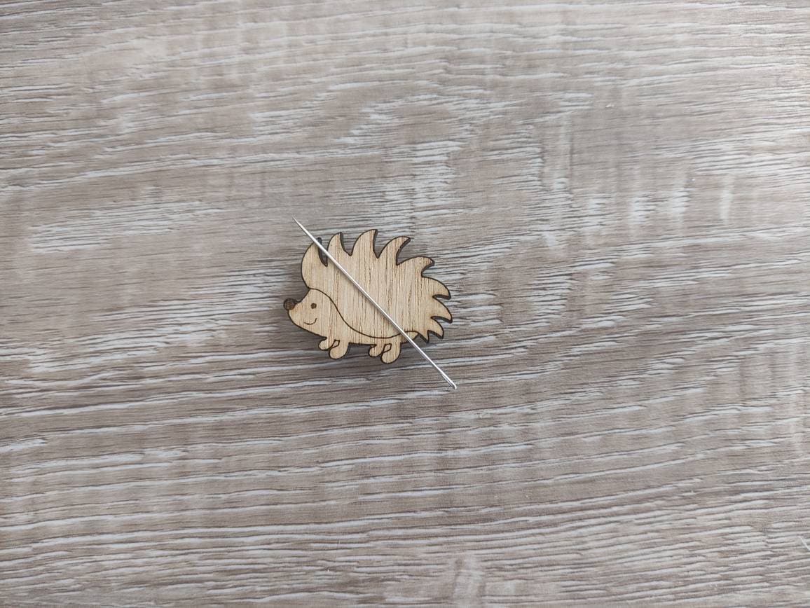 Hedgehog Needle Minder, keeps your needle secure on the front.