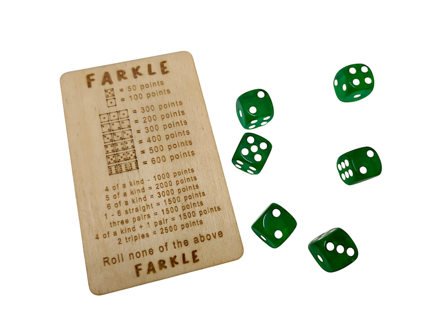 Farkle & Pig Wooden Dice Game Set – Fun for All Ages!