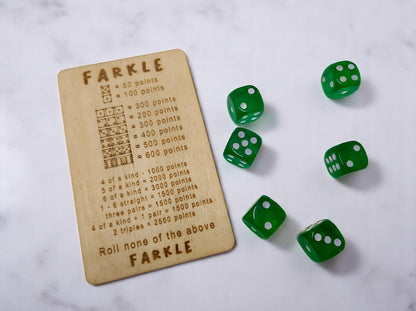 Farkle & Pig Wooden Dice Game Set – Fun for All Ages!