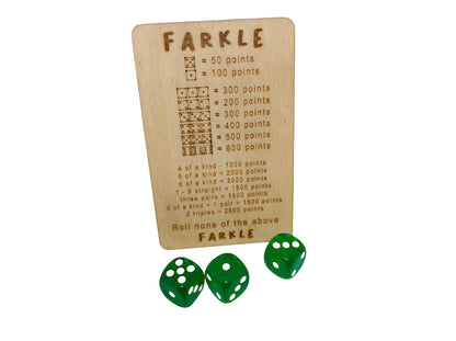 Farkle & Pig Wooden Dice Game Set – Fun for All Ages!