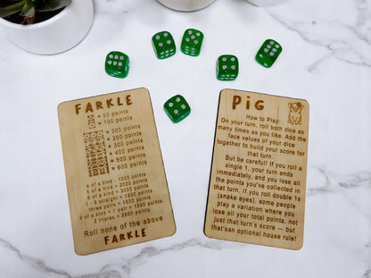 Farkle & Pig Wooden Dice Game Set – Fun for All Ages!