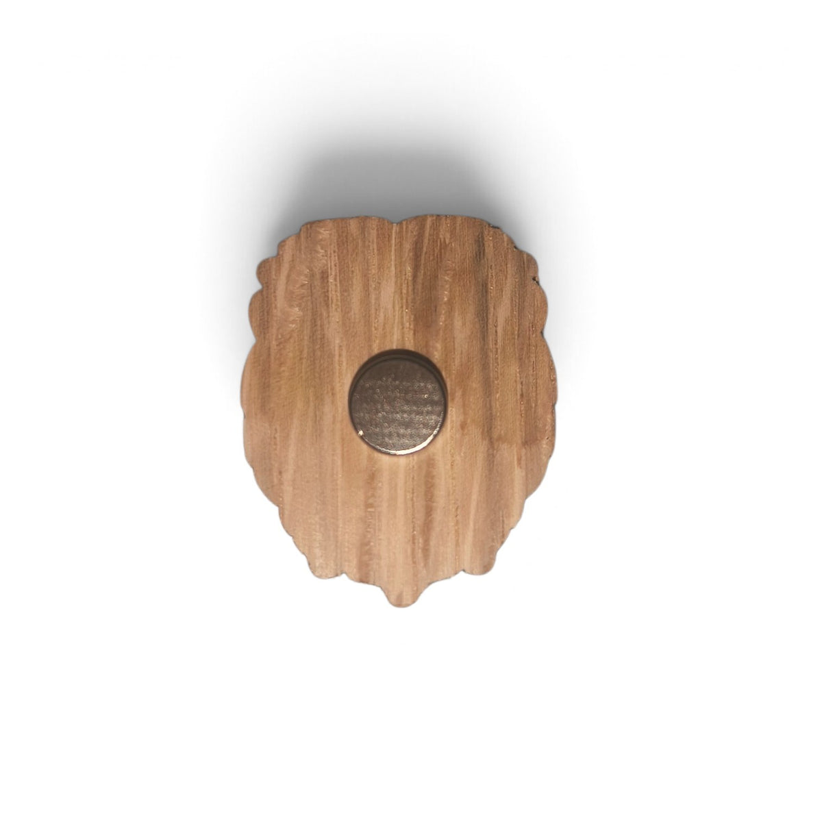 Lion magnetic needle minder, laser engraved oak, for cross stitch and embroidery