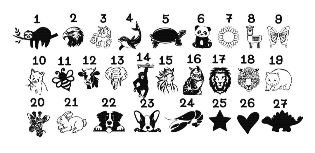 27 Designs available to be engrave on the earring holder