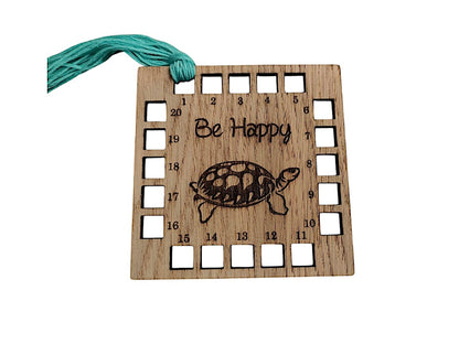 Square Cross Stitch Thread Holder/Organiser – Charming Tortoise Design