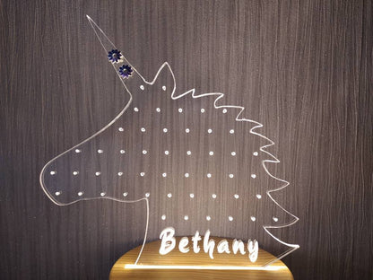 Personalised Unicorn Acrylic Earring Holder