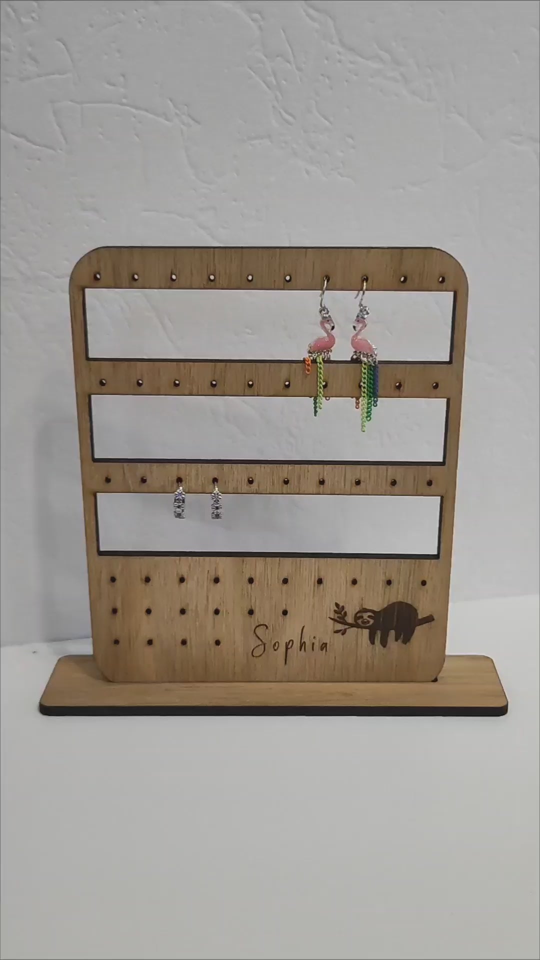 Video of sloth earring holder
