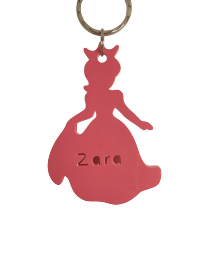 Personalised Acrylic Princess Keyring